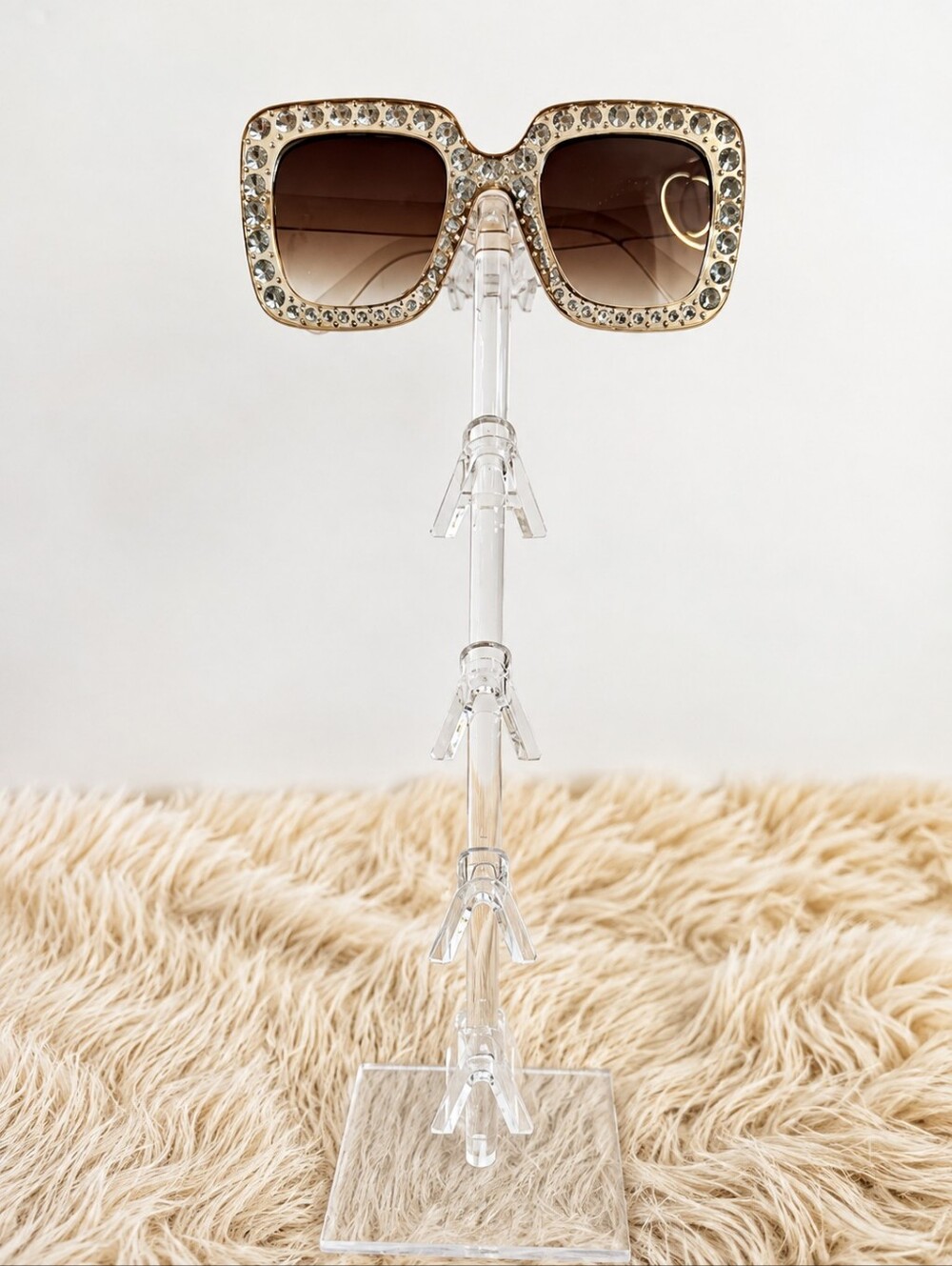 NEW Mooca Clear 5-Tier Acrylic Stand For Glasses Sunglasses Home Sz 14"
